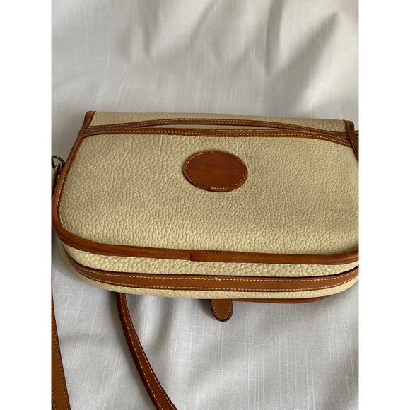 Rare Vintage Dooney and Bourke AWL Bone British Tan saddle tack calvary bag - Picture 7 of 12